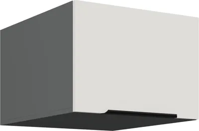 Produktbild von Hängeschrank mit Flügeltüren LUNARA – Breite 50 cm, weiß/anthrazit