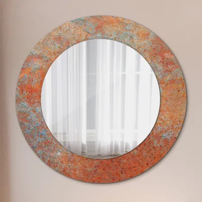 Produktbild von Spiegel - Mirror zum Wandspiegel Schlafzimmer – Schminkspiegel- rostig Metall- Ø60cm