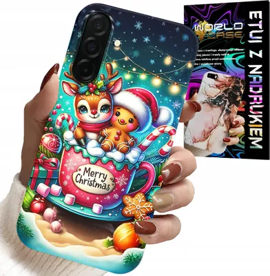 Produktbild von Gehäuse Für Samsung Galaxy A26 5G - Rentier Mit Lebkuchen Frohe Weihnachten