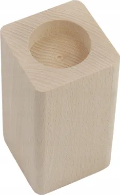 Immagine prodotto di Portacandele 12x6 cm rettangolare con angoli arrotondati in legno di faggio 1 pezzo