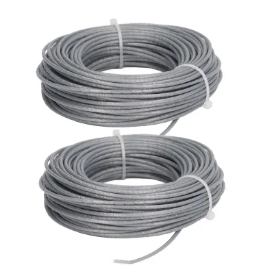 Produktbild von 2 STÜCKE 24 m 2,0 mm Rasenmäher-Drahtseilschnur Grau Nylon-Draht-Trimmer-Spulenschnur für BOSCH ART 24 27 30 36