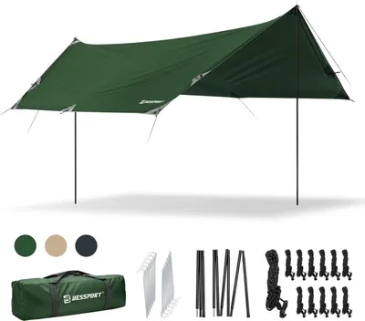 Produktbild von Bessport Zeltplane 3x4.6m Wasserdicht mit Stützstange UV-Schutzplane