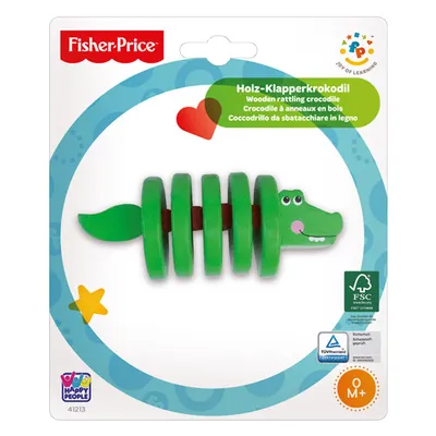 Produktbild von Fisher-Price Holz- Klapperkrokodil, ca. 5x11 cm
