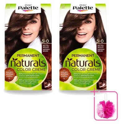 Obrázok produktu pre 2 x Farba na vlasy Poly Palette, odtieň stredne hnedý 5-0, objem 115 ml - balenie po 2 kusy