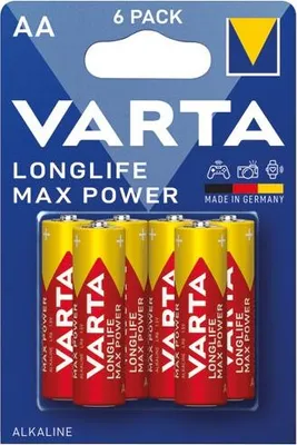 Immagine prodotto di Batterie Longlife Maxi Power LR06 AA in confezione blister da 6 - Varta