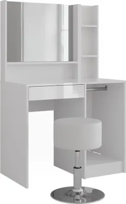 Image de Coiffeuse Vicco Sherry blanc/blanc brillant 89.8cm 4 parties, Model 57692