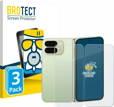 Produktbild von 3x BROTECT Entspiegelungs Schutzglas für Google Pixel 10 Pro Fold (Display+Rückseite) Schutzfolie Panzer Folie Glas Display Schutz matt