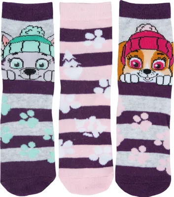 Produktbild von Paw Patrol Socken für Mädchen Kinder Sneaker Kindersocken Söckchen Mehrfarbig Bunt (3er Pack), Größe:23-26