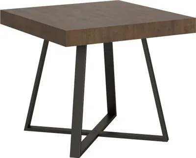 Immagine prodotto di ITYHOME - Tavolo allungabile 90/194x90 cm Abbraccio noce gambe antracite