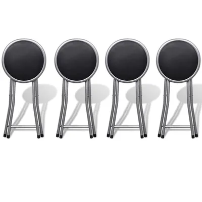 Image de vidaXL Tabourets pliants 4 pcs. Imitation cuir