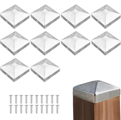 Immagine prodotto di Set di 10 copripalo - 7 x 7 cm, con 20 viti incluse