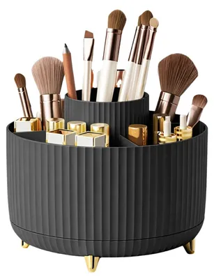 Image de Trousse à maquillage, boîte à pinceaux, organiseur de maquillage noir