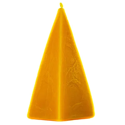 Naturra Pyramidenkerze aus reinem Bienenwachs handgefertigte Motivkerze kunstvoll
