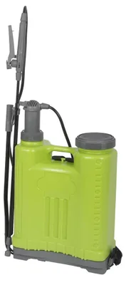Produktbild von Kinzo Drucksprüher mit Lanze 18L Rückenspritzer - Unkrautvernichter - inkl. 4 Aufsätze und 14 Verschlussringe - mit Verstopfungsfilter - Verstellbare Trageriemen - Grün