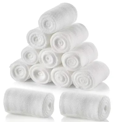 Produktbild von Mullbinde, Fixierbinde, 10 cm x 4,5 m – Atmungsaktiv und elastisch für die Wundversorgung