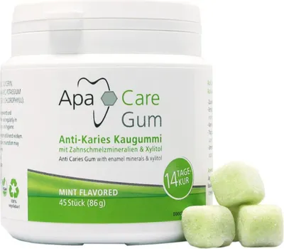 Image de ApaCare ApaGum Gomme à mâcher sans sucre, protection anti-carie 45 pièces BOX