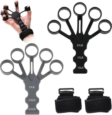 Produktbild von Fingertrainer 2 Stück, Handgelenkstütze, verstellbarer Widerstand, für Reha