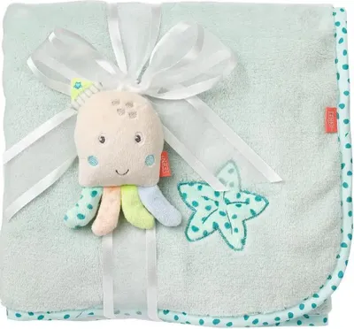 Produktbild von Kuscheldecke Oktopus –als Krabbelunterlage, Schnuffeltuch oder Zudecke
