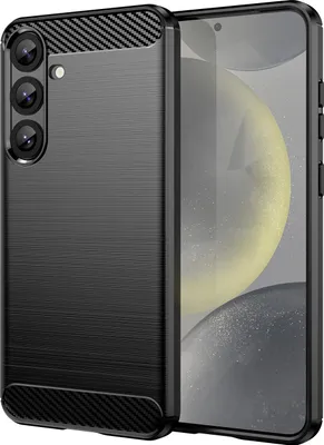 Immagine prodotto di Custodia per Samsung Galaxy S25 Plus/S24 Plus - Cover posteriore in silicone Phonesta Carbon - Nero