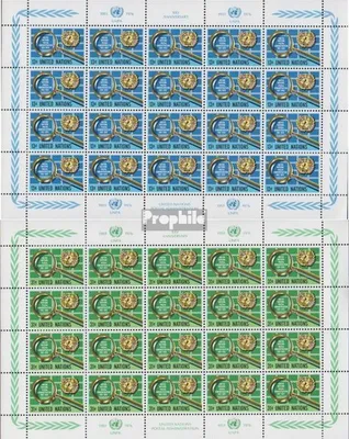 Produktbild von Briefmarken UNO - New York 1976 Mi 299Klb-300Klb Kleinbogen (kompl.Ausg.) gestempelt Postverwaltung