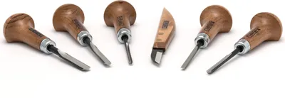 Produktbild von Bildhauerbeitel Linolschnitt Set (6-teilig) - Hochwertig
