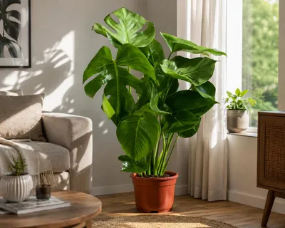 Produktbild von Monstera deliciosa ca. 50 cm – Köstliches Fensterblatt, Zimmerpflanze, Grünpflanze für Wohnzimmer, Büro, Urban Jungle & Raumbegrünung, KI-generiertes Bild
