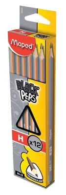 Produktbild von Maped M850025 Bleistift BLACK'PEPS, H, lichtgrau/orange