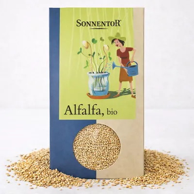 Produktbild von Sonnentor Alfalfa, Puder, Luzerne, 120 g, 1 Stück(e), 424 kcal, 1787 kJ