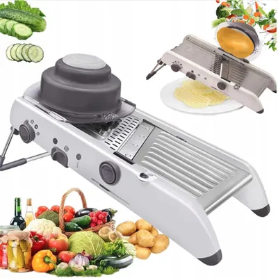 Produktbild von Multifunktionale Gemüseschneidemaschine Edelstahl Sicher Effizient