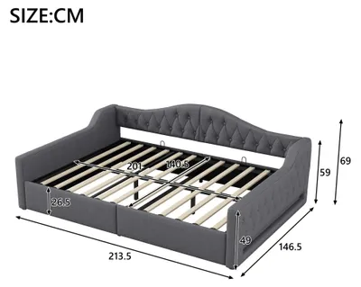 Obrázek produktu pro Jednolůžko - Stylová postel - Dvojlůžko - Rám postele - Přístělová postel - 140x200 cm