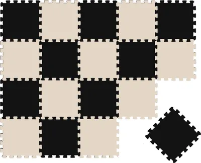 Immagine prodotto di Tappeto puzzle Combi Nero Beige 16795 + 16789 18 pezzi