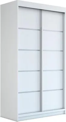 Produktbild von Schwebetürenschrank, 2-türig Schrank! Moderne Garderobe für Kleidung. Verschiedene Farben (Weiß, Schwarz, Somona) Kleiderschrank PARIS 120 cm