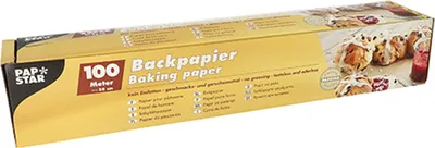 Immagine prodotto di Carta da forno marrone Papstar in pratica scatola pieghevole 100mx38cm