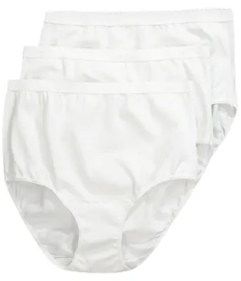 Productafbeelding van Ulla Popken dames, grote maten, overmaten, plus size slips, 3-pack, sneeuwwit, maat 4