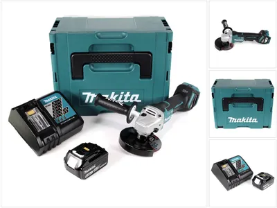 Produktbild von Makita DGA 517 RG1J Akku Winkelschleifer 18 V 125 mm Brushless + 1x Akku 6,0 Ah + Ladegerät + Makpac