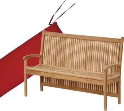 Produktbild von Teako Design Bankauflage für Gartenbank Pescara 120x54 cm 5 cm stark Rot