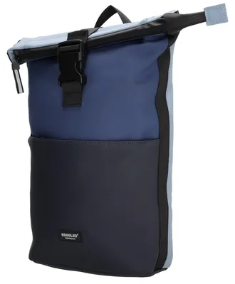 Produktbild von Kleiner Damen Roll up Rucksack Plane Tasche Fahrradrucksack Kurier Rollup Bag  Blau