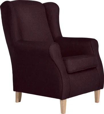Produktbild von Max Winzer Ohrenbackensessel Lorris - Flachgewebe burgund - Maße: 77 x 86 x 103 cm