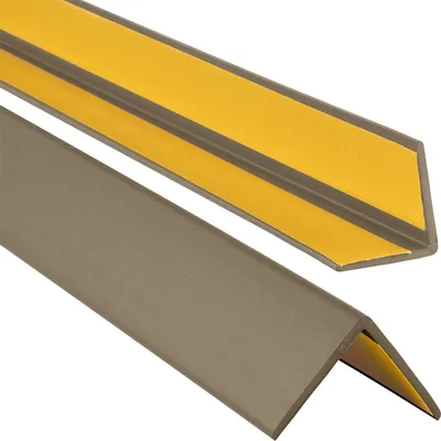 Produktbild von ProfiPVC Winkelprofil Selbstklebend Kunststoffwinkel aus PVC-Gummi, elastischer Kantenschutz, Eckschutzprofil, einfache Montage -35x35mm 1,00m, Messing