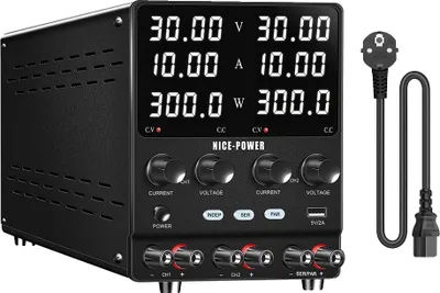 Zdjęcie produktu dla Zasilacz laboratoryjny, dwukanałowy, wiele trybów wyjściowych, 30 V 10 A, 220 V AC-c