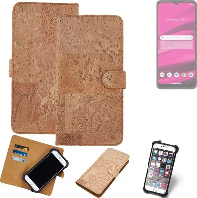 Produktbild von K-S-Trade Hülle kompatibel mit Telekom T Phone 2023  Kork Handyhülle Cover  Schutzhülle TPU Case Bumper in Hellbraun, (1x)