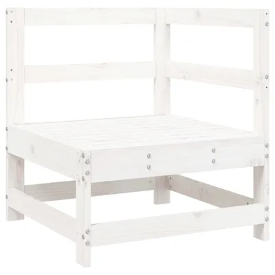 Produktbild von vidaXL Garten-Ecksofa Weiß Massivholz Kiefer