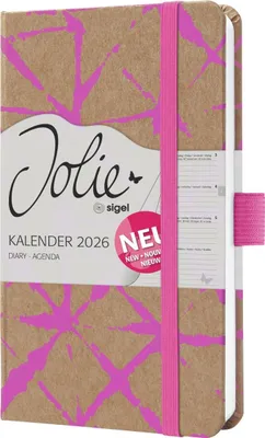 Immagine prodotto di sigel J6800 sigel calendario tascabile Jolie Pure 2026 "Raspberry Batik", A6