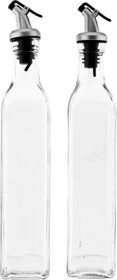 Obrázek produktu pro Sada 2 skleněných dávkovačů octa a oleje  – 500 ml, s nalévacím hrdlem