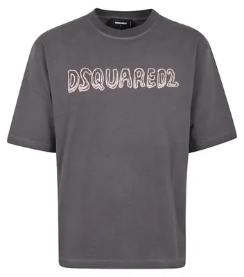 Produktbild von DSquared2 - "Best Fade" T-Shirt für Herren, Logo, lose Passform SY3900 (XL) (Anthrazit)