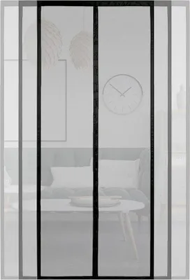 Productafbeelding van Famanu magnetisch vliegenhor – op maat gemaakt met klittenbandsluiting – zwart – 155 x 250 cm