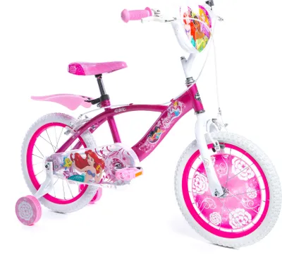Produktbild von Huffy Disney Princess 16 Zoll Fahrrad, Kinderfahrrad, Mädchenfahrrad, 5 bis 7 Jahre, Pink