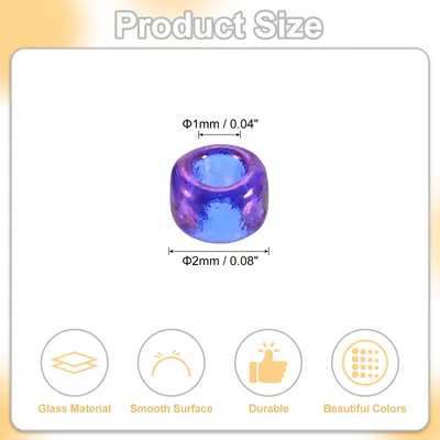 Produktbild von 2000 Stš¹ck Glasperlen zum Auff?deln, 2 mm Mini Perlen Set fš¹r Armb?nder Selber Machen Glas Bugle Perlen fš¹r DIY Ohrringe, Halsketten, Armb?nder, Schmuckherstellung, Dunkelblau