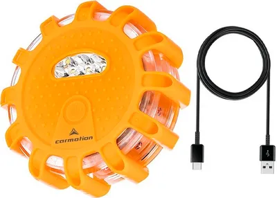 Immagine prodotto di Segnale luminoso 12 LED + 3 LED, ricaricabile + cavo USB-C