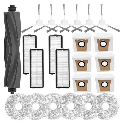 Produktbild von Ersatz-Seitenbürste, Hauptbürste, HEPA-Filter, Wischpad und Staubbeutel für Dreame L10S Ultra / Dreame L10s Ultra Roboterstaubsauger